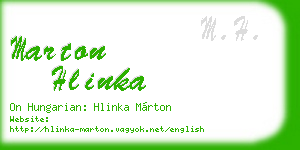 marton hlinka business card
